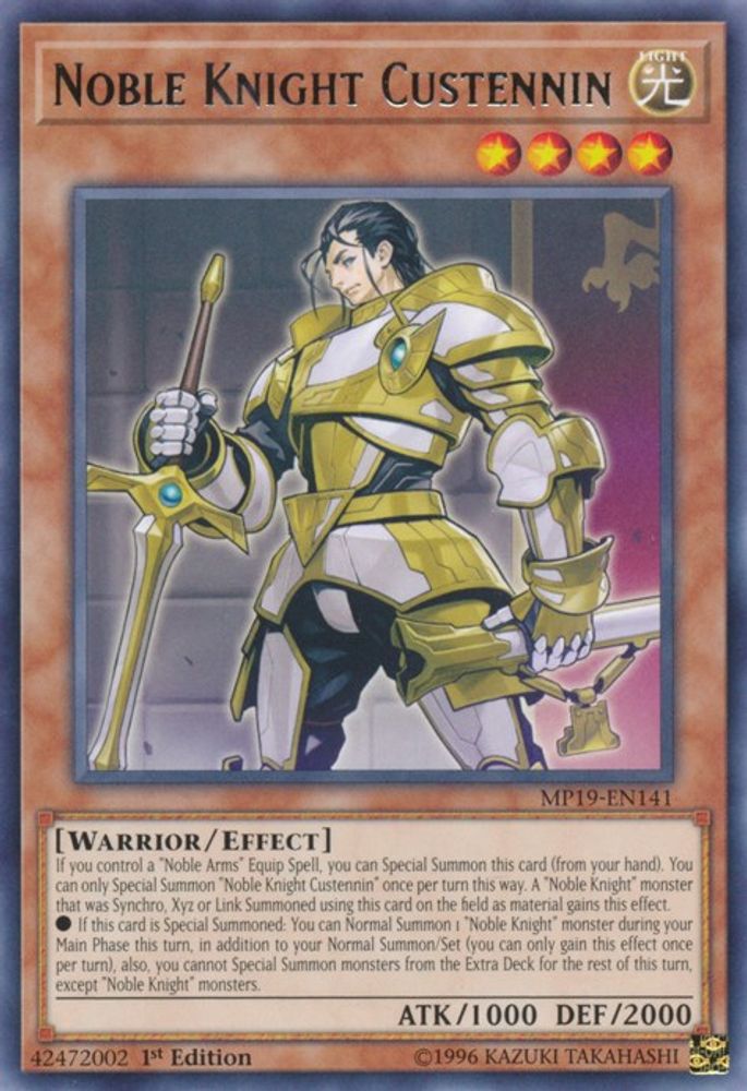 Noble Knight Custennin (MP19-EN141) - Rare