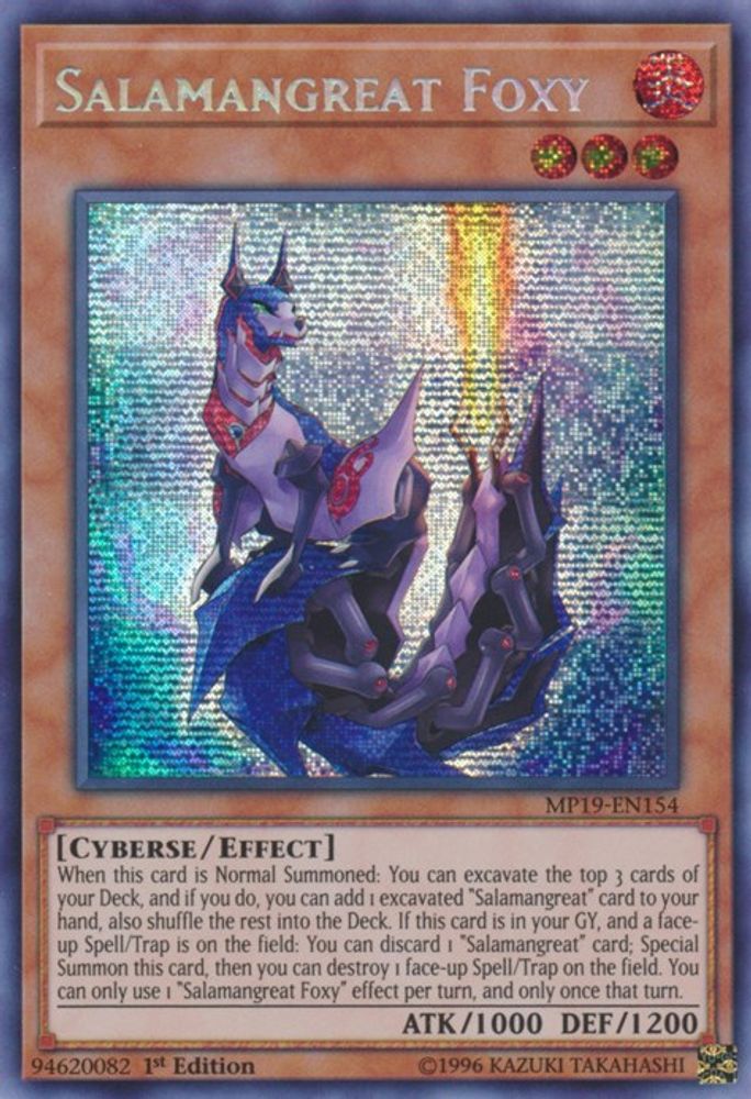 Salamangreat Foxy (MP19-EN154) - Prismatic Secret Rare