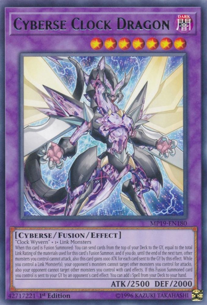 Cyberse Clock Dragon (MP19-EN180) - Rare