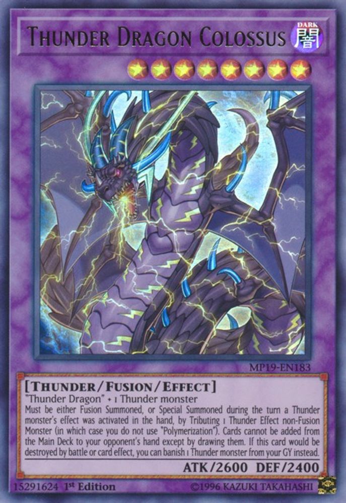Thunder Dragon Colossus (MP19-EN183) - Ultra Rare