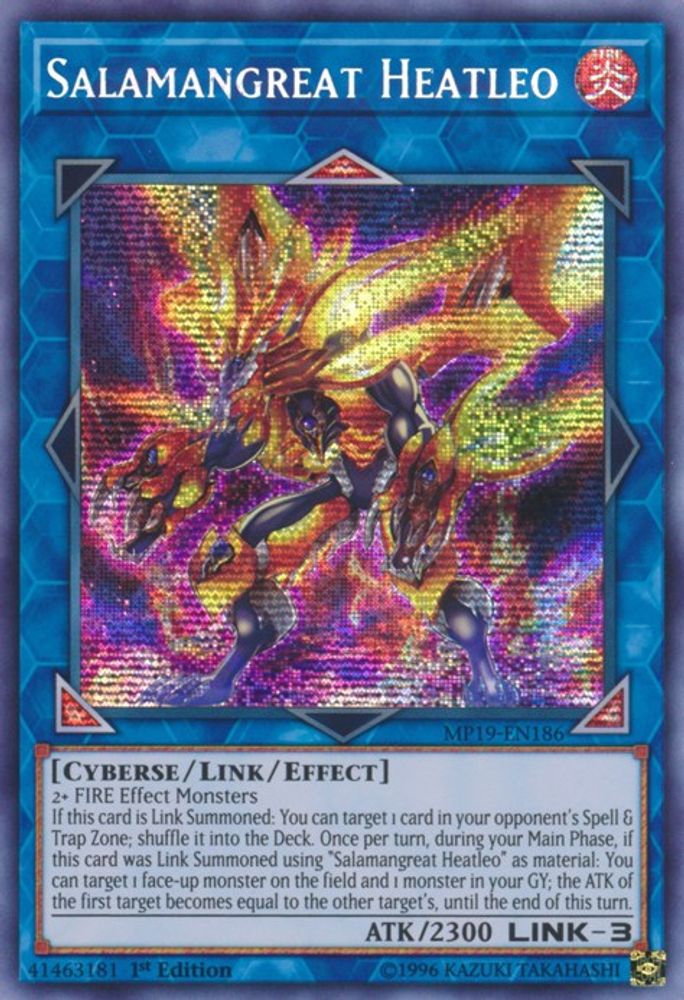 Salamangrande Heatleo [MP19-EN186] Prismatique Secret Rare 