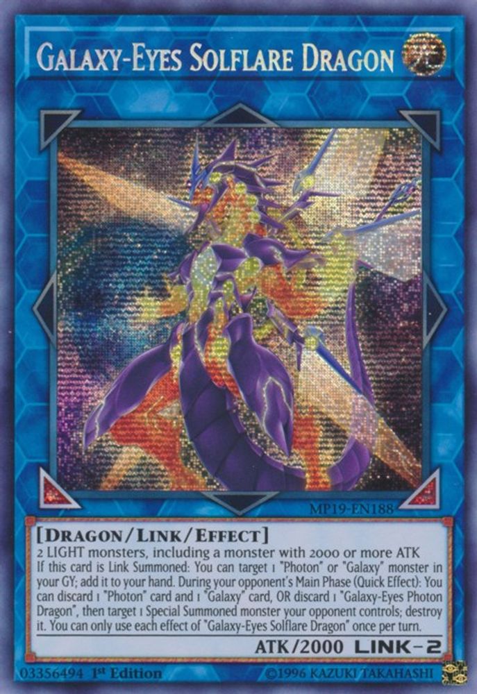 Dragon Solflare aux Yeux Galactiques [MP19-EN188] Secret Prismatique Rare 