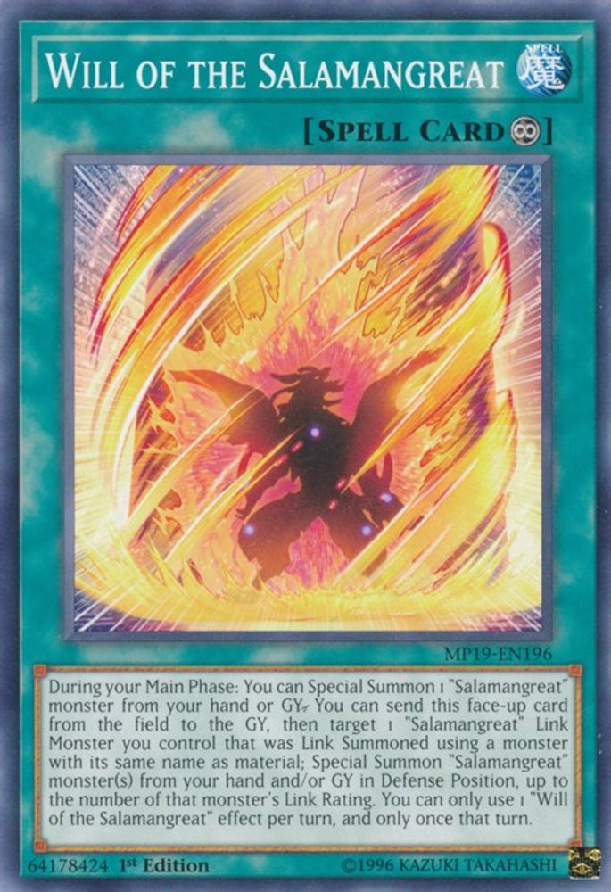 Will of the Salamangreat (MP19-EN196) - Common