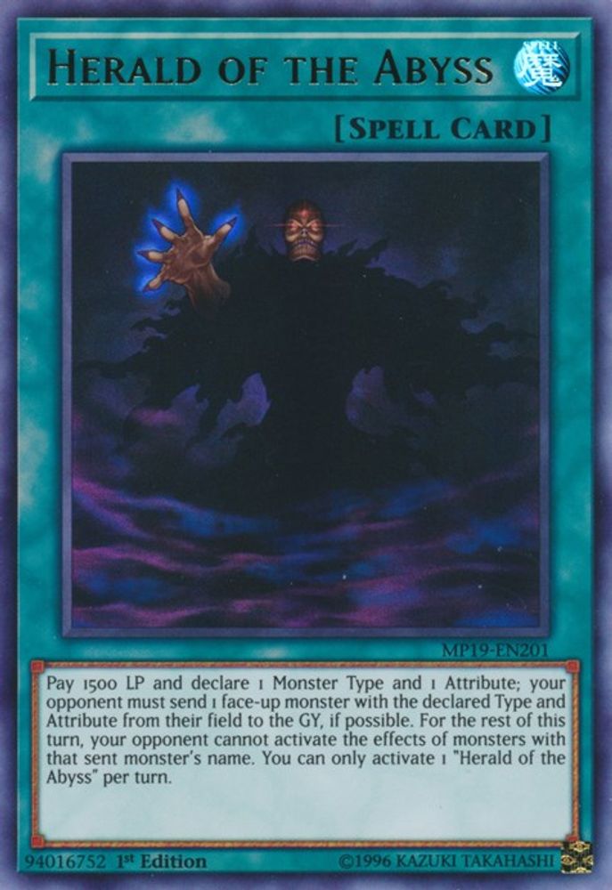 Herald of the Abyss (MP19-EN201) - Ultra Rare