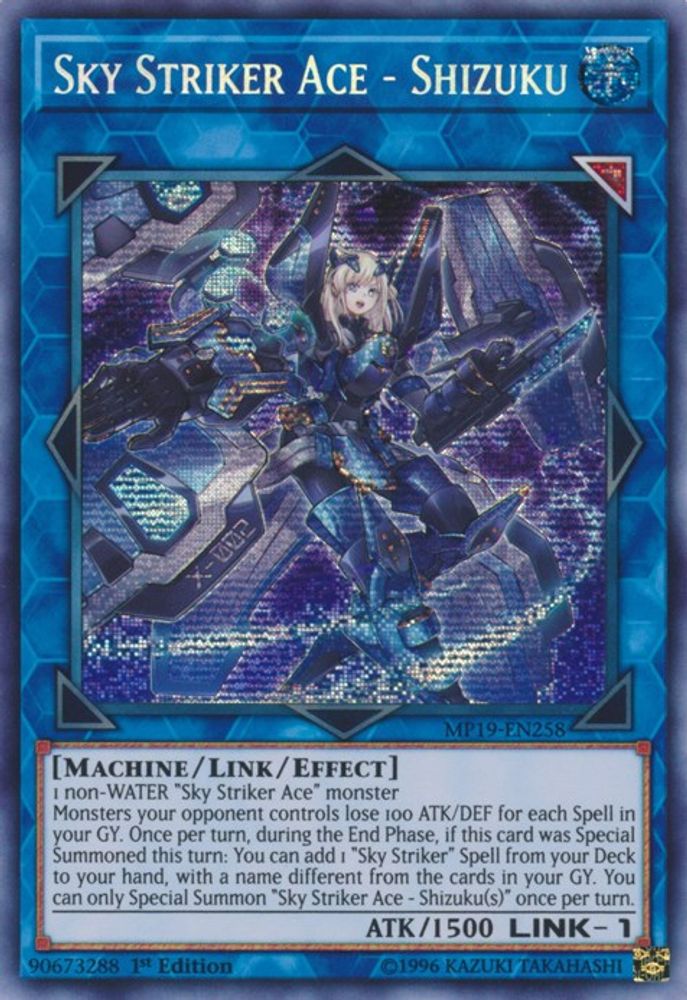 Sky Striker Ace - Shizuku (MP19-EN258) - Prismatic Secret Rare