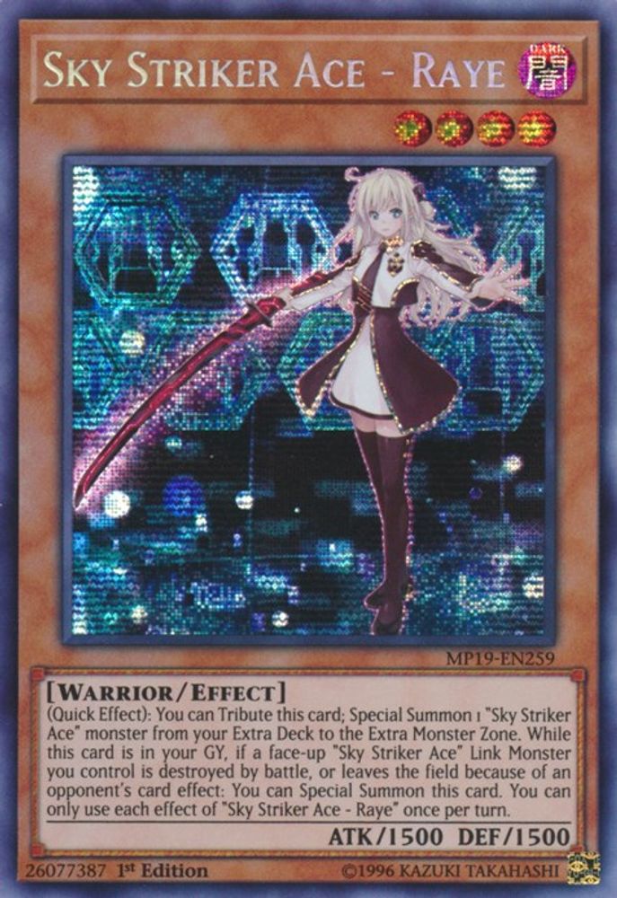 Sky Striker Ace - Raye (MP19-EN259) - Prismatic Secret Rare