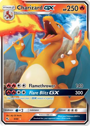Charizard GX (9/68) [Soleil et Lune : Destins cachés] 