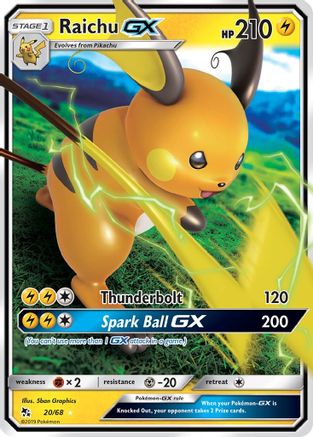 Raichu GX 20/68 - Hidden Fates Holofoil