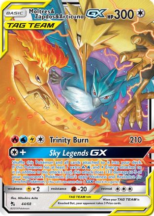 Moltres & Zapdos & Articuno GX 044  - Holofoil - Ultra Rare