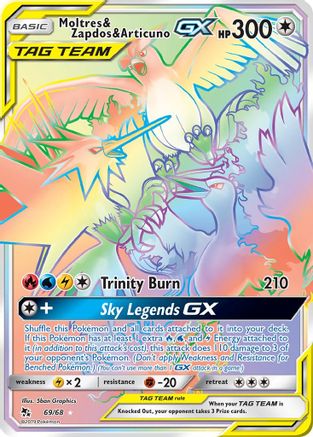 Moltres &amp; Zapdos &amp; Articuno GX (69/68) [Soleil et Lune : Destins cachés] 