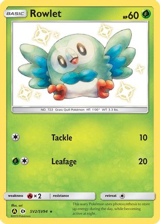 Rowlet SV2  - Holofoil - Shiny Holo Rare