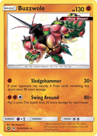 Buzzwole SV24  - Holofoil - Shiny Holo Rare