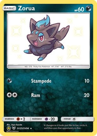 Zorua (SV25/SV94) [Sun & Moon: Hidden Fates - Shiny Vault]