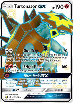Turtonator GX SV52  - Holofoil - Shiny Holo Rare
