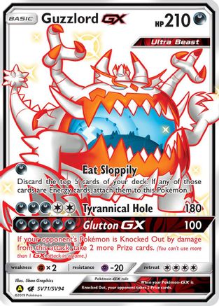 Guzzlord GX SV71  - Holofoil - Shiny Holo Rare