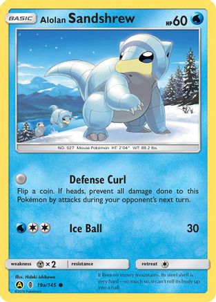 Alolan Sandshrew - 19a/145/145  - Holofoil - Promo