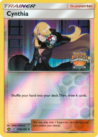 Cynthia - 119a/156 (Regional Championships)/156  - Reverse Holofoil - Promo