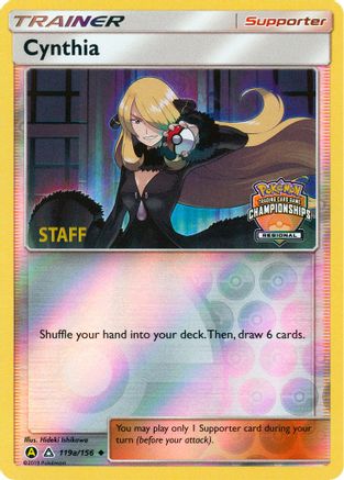 Cynthia - 119a/156 (Regional Championships) [Staff]/156  - Reverse Holofoil - Promo