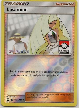 Lusamine - 153a/156 (League Challenge) [2nd Place]/156  - Reverse Holofoil - Promo