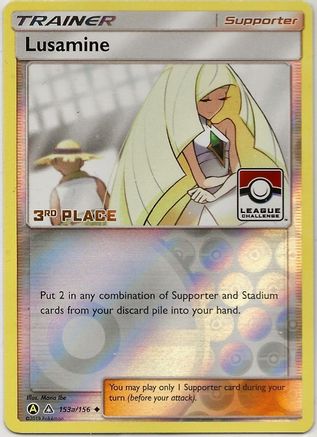 Lusamine (153a/156) (League Challenge Alt Art 3e place) [Soleil et Lune : Ultra Prisme] 