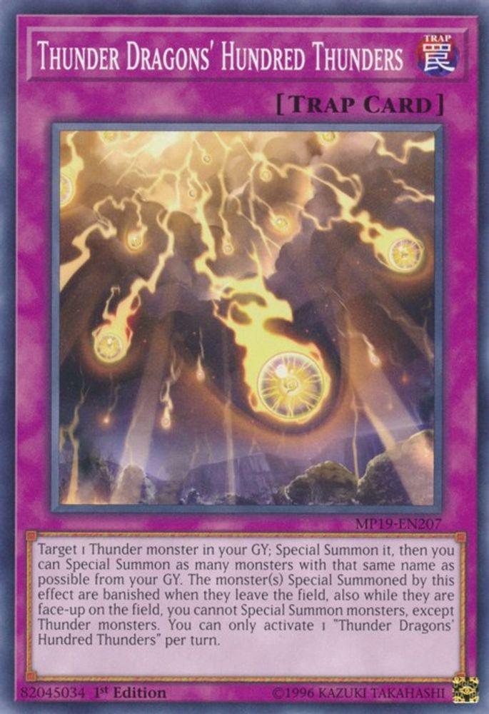 Thunder Dragons' Hundred Thunders (MP19-EN207) - Common