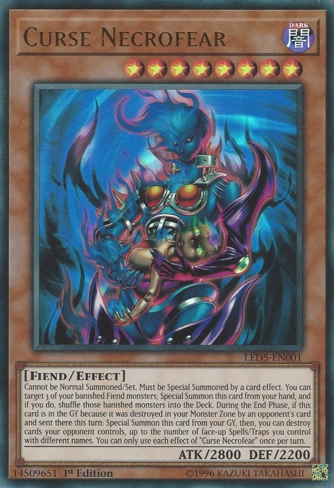 Malédiction Necrofear [LED5-EN001] Ultra Rare 