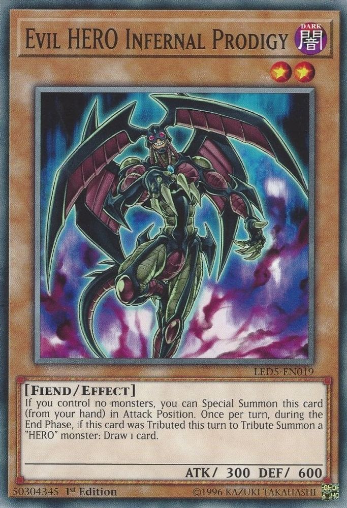 Evil HERO Infernal Prodigy (LED5-EN019) - Common