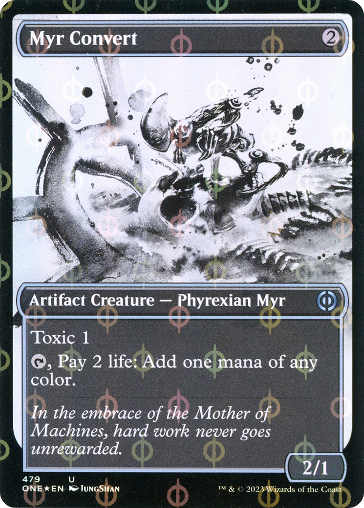 Myr Convert (Showcase Ichor Step-and-Compleat Foil) [Phyrexia : Tous seront un] 