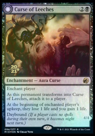 Curse of Leeches (PRE-094) - Innistrad: Midnight Hunt Promos: (Double Faced Transform) Foil