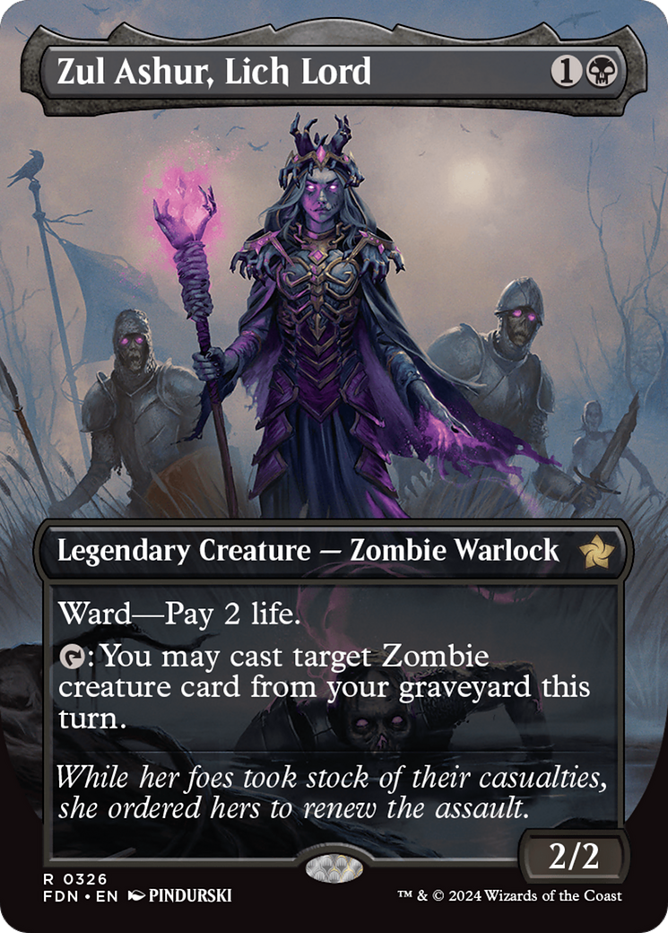 Zul Ashur, Lich Lord (Borderless) (FDN-326) - Foundations (Borderless)
