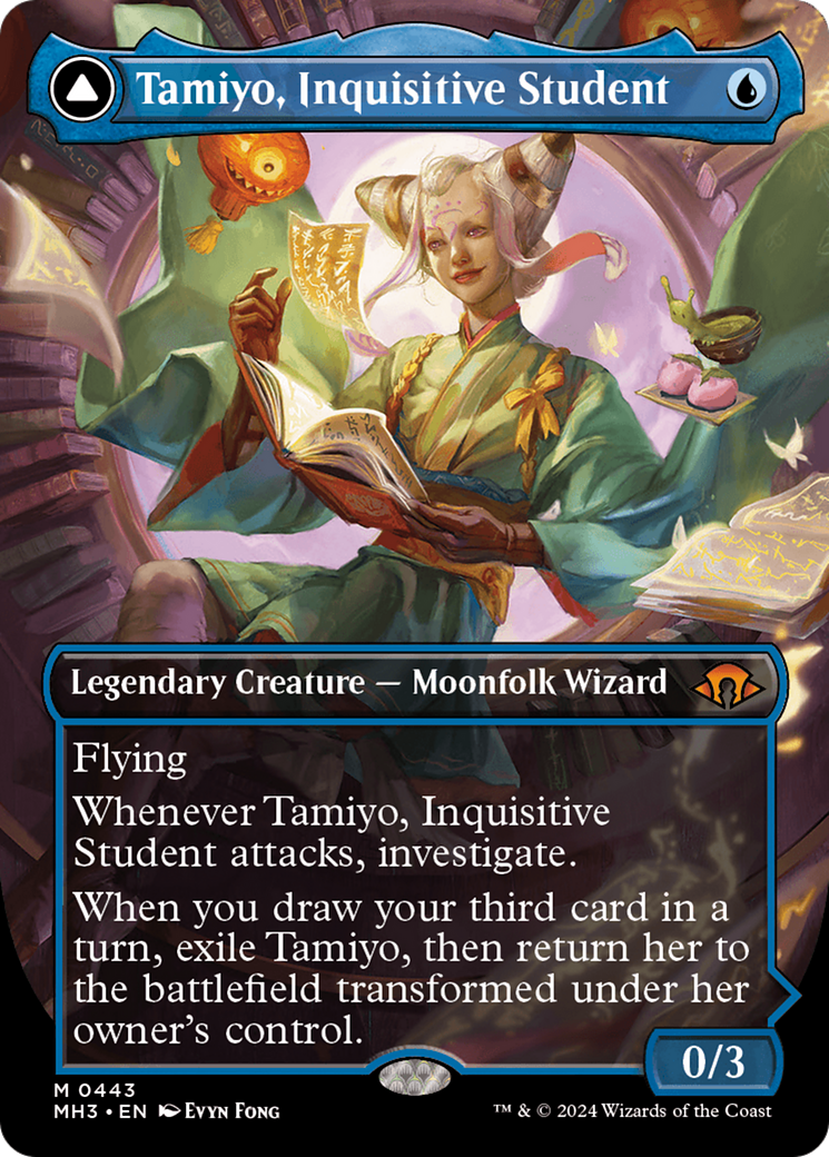 Tamiyo, étudiant curieux // Tamiyo, érudit chevronné (Borderless) [Modern Horizons 3] 