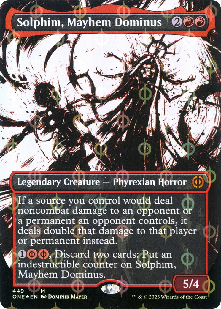 Solphim, Mayhem Dominus (Feuille Ichor Step-and-Compleat sans bordure) [Phyrexia : Tous seront un] 