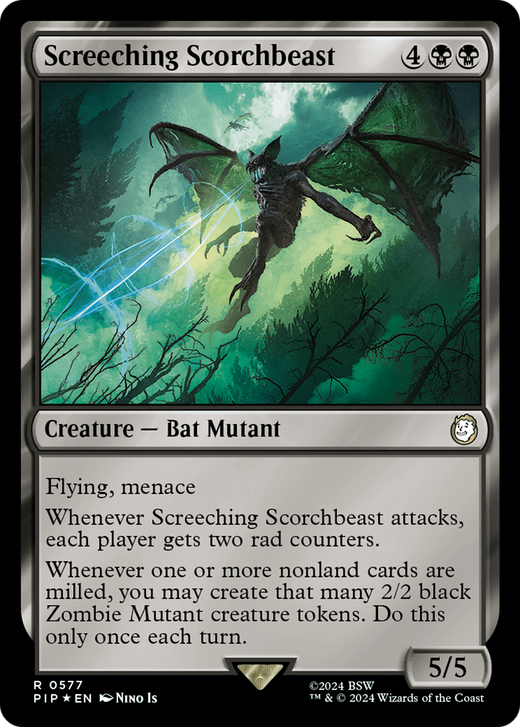 Screeching Scorchbeast (Surge Foil) (PIP-577) - Fallout Foil