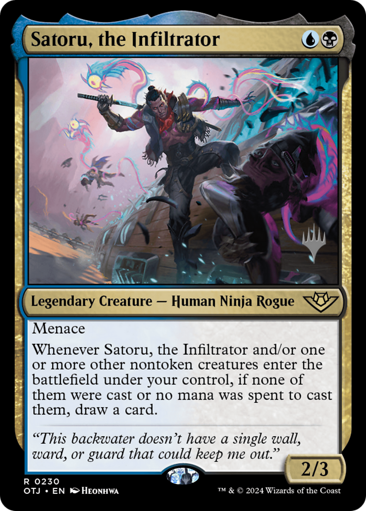 Satoru, l'infiltrateur (Pack promotionnel) [Promotions des hors-la-loi de Thunder Junction] 