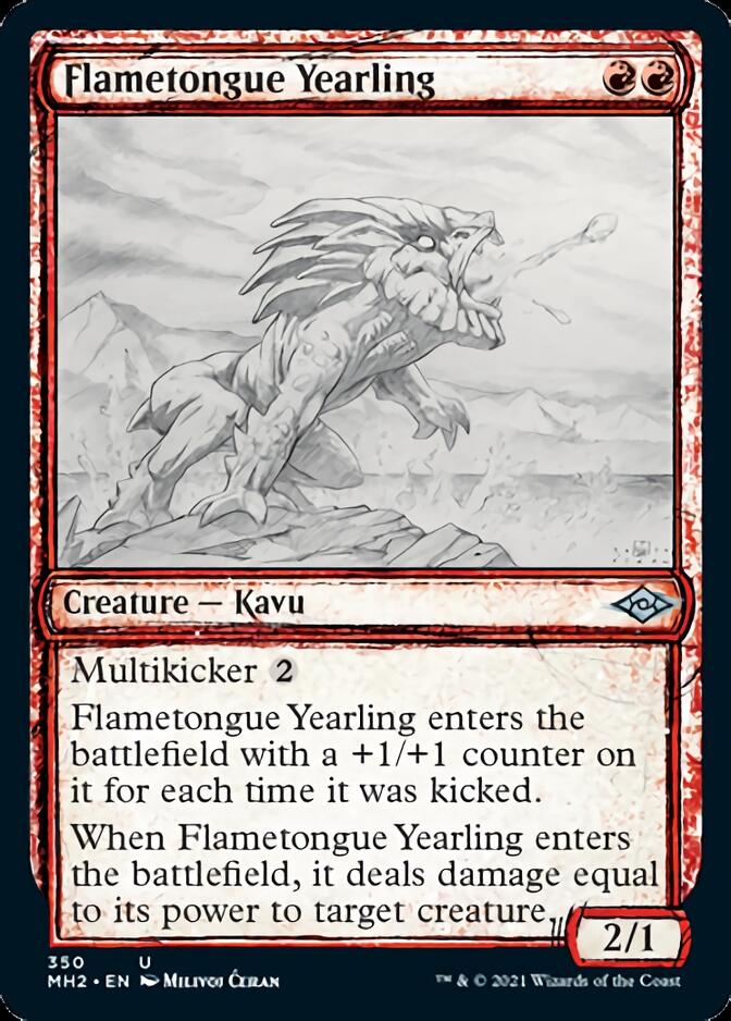 Flametongue Yearling (Croquis) [Modern Horizons 2] 