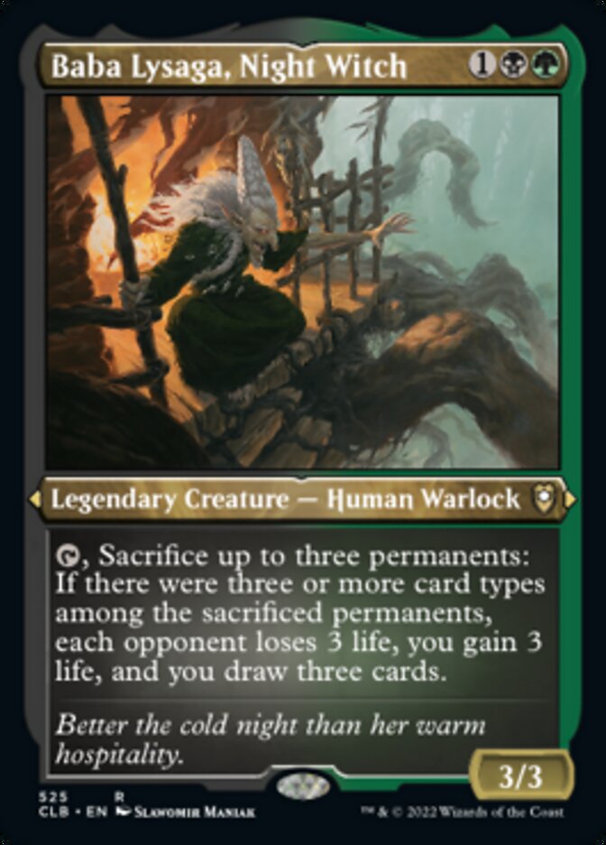 Baba Lysaga, sorcière de la nuit (feuille gravée) [Commander Legends : Battle for Baldur's Gate] 