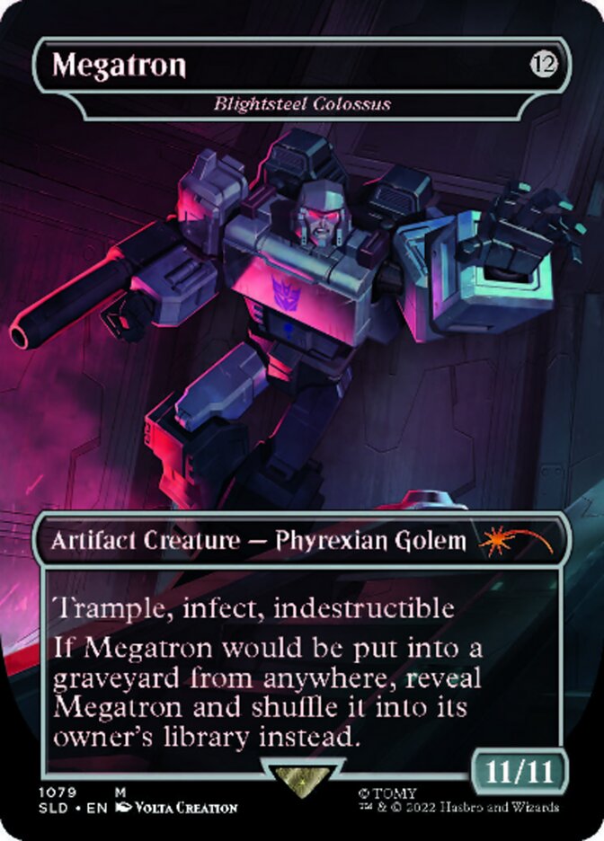 Blightsteel Colossus - Megatron (sans bordure) [Secret Lair Drop Series] 