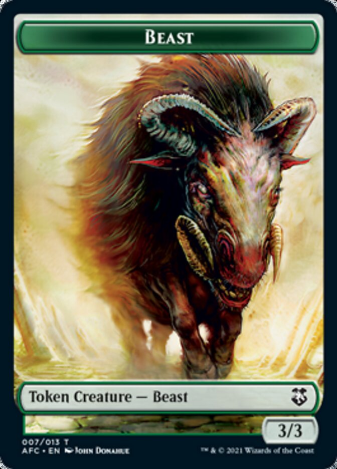 Bête // Jeton double face Dragon Spirit [Donjons &amp; Dragons : Aventures dans les jetons de commandant des royaumes oubliés] 