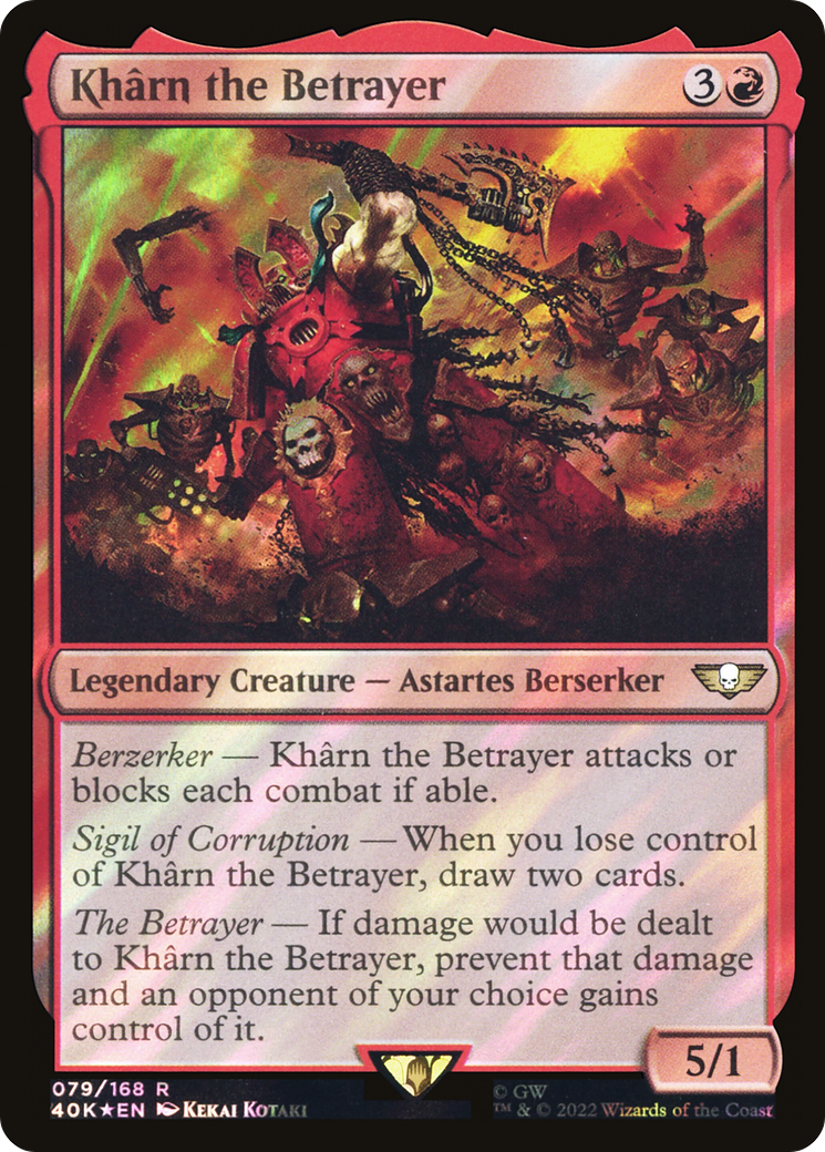 Kharn le traître (Surge Foil) [Warhammer 40,000] 