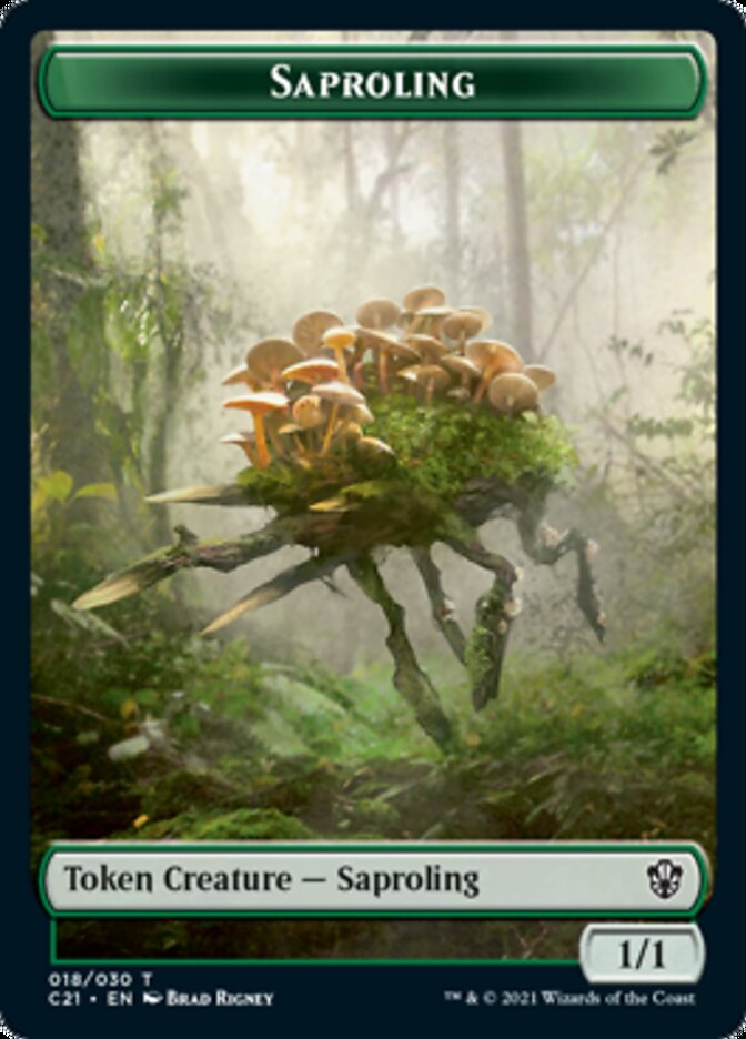 Nourriture // Jeton double face Saproling [Jetons Commander 2021] 