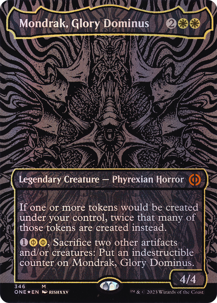 Mondrak, Glory Dominus (Feuille surélevée de nappe de pétrole) [Phyrexia : Tous seront un] 