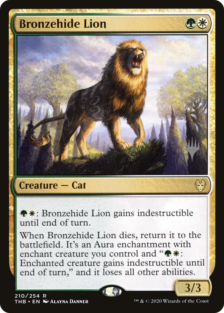 Lion en peau de bronze (Pack promotionnel) [Promotions Theros Beyond Death] 