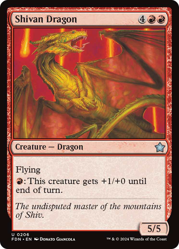 Shivan Dragon (FDN-206) - Foundations