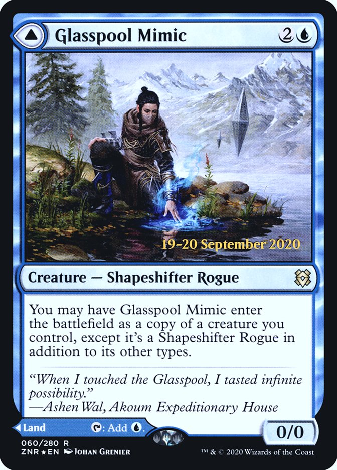 Glasspool Mimic // Glasspool Shore (PRE-60S) - Zendikar Rising Promos Foil