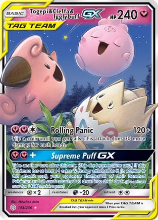 Togepi & Cleffa & Igglybuff GX 143  - Holofoil - Ultra Rare