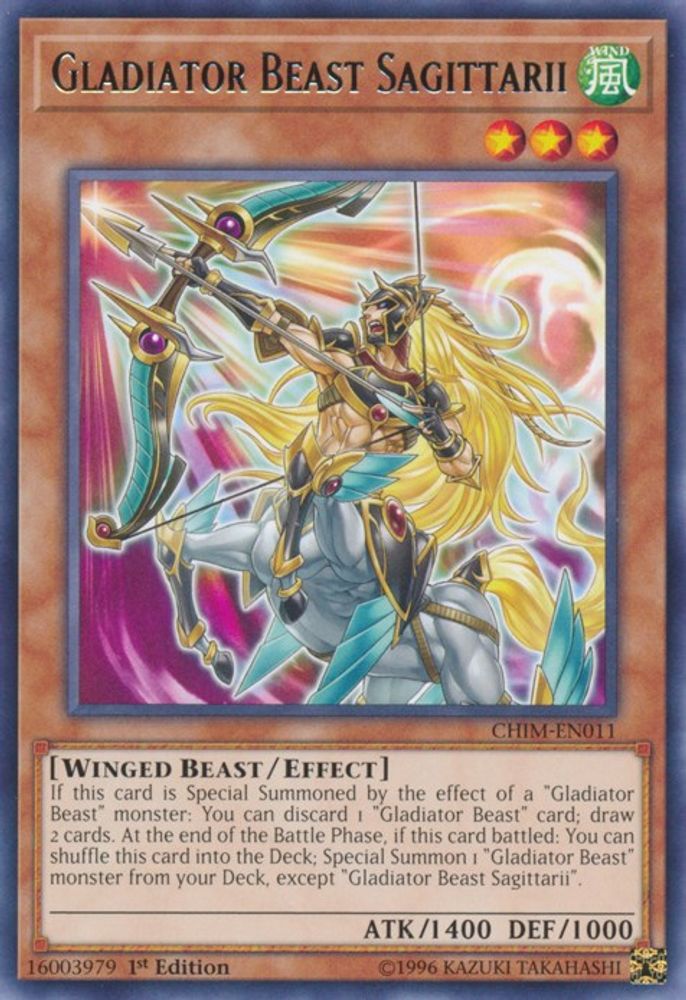 Bête Gladiateur Sagittaire [CHIM-EN011] Rare 