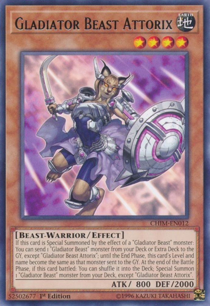 Bête Gladiateur Attorix [CHIM-EN012] Rare 
