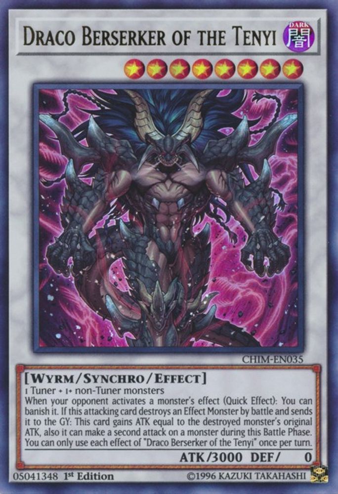 Draco Berserker des Tenyi [CHIM-EN035] Ultra Rare 