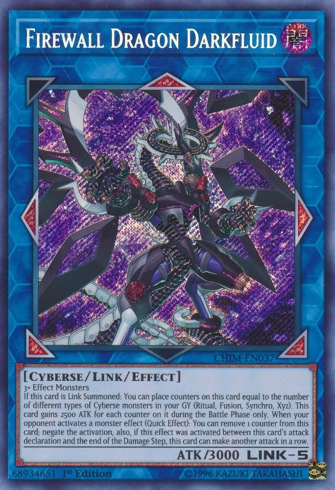 Firewall Dragon Darkfluid [CHIM-EN037] Secret Rare 