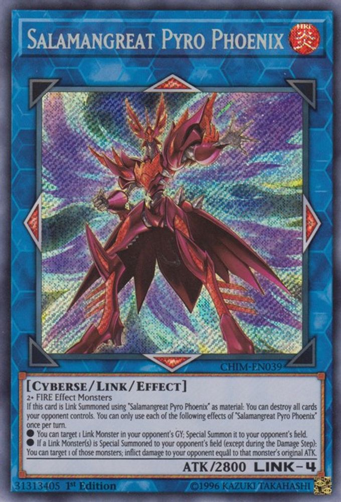 Salamangreat Pyro Phoenix (CHIM-EN039) - Secret Rare